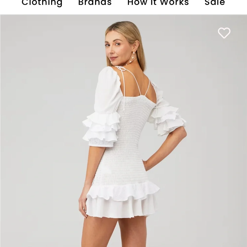 For Love And Lemons Cream Ruffle Mini Dress - Picture 5 of 5